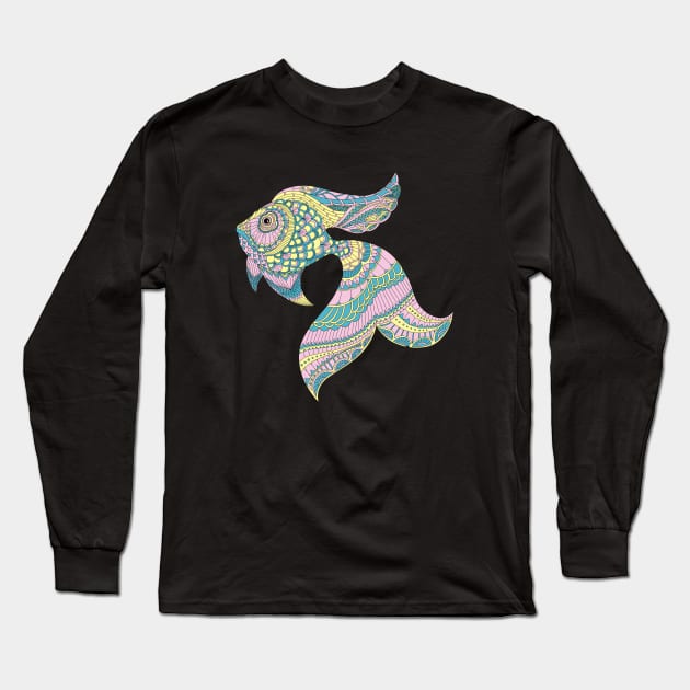 Fish Pattern Long Sleeve T-Shirt by sportartbubble